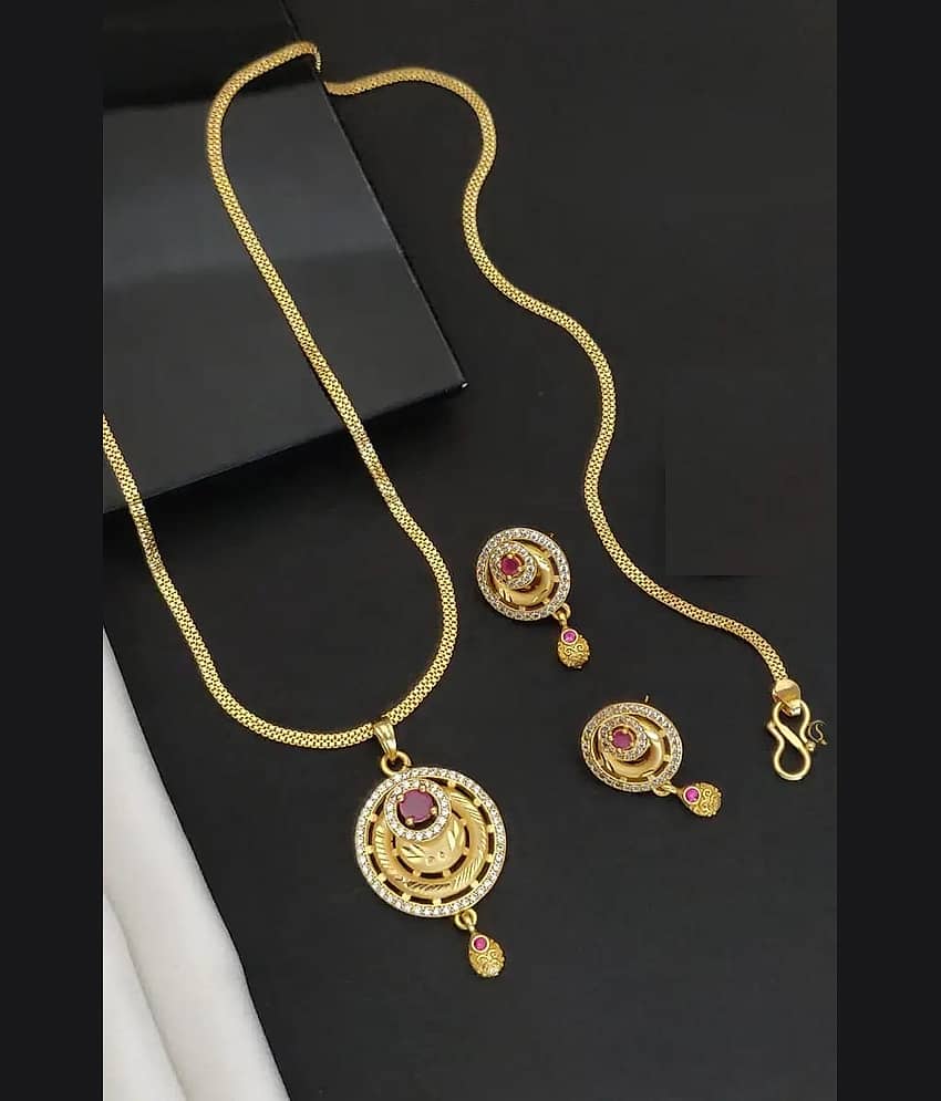 Rhosyn Golden Pendant set ( Pack of 1 )