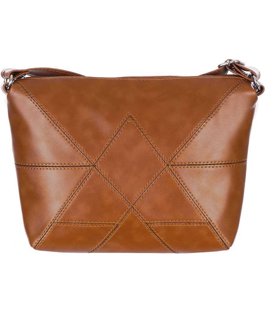Leather Land Sling Bag P.U. Set of 1 ( Tan )