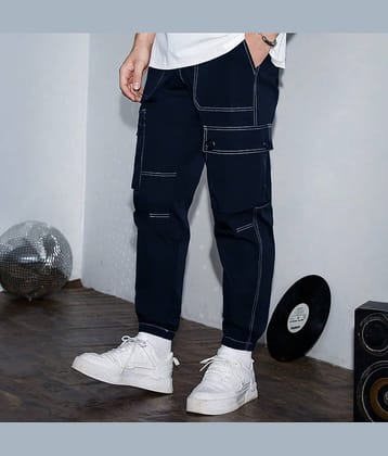 Eyebogler Regular Flat Men's Cargos - Blue ( Pack of 1 )