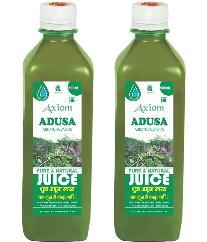 Axiom Adusa Juice 500ml (Pack of 2)|100% Natural WHO-GLP,GMP,ISO Certified Product