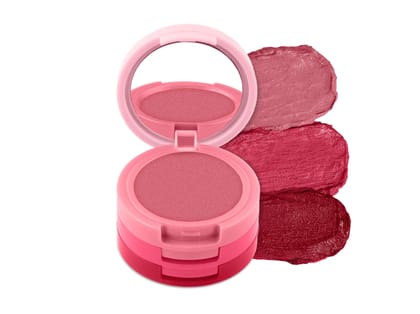 RENEE Glam Stack 3-In-1 Lip & Cheek Tint 4.5gm, 3 Shades in 1, Rich Creamy Natural Seamless Finish, Smooth & Blendable Formula, Travel Friendly, Quick & Easy to Use - Pink