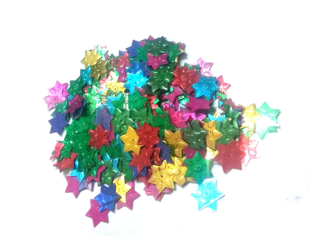 Nawani 25 mm Multi Star Sitara for Jewellery Making Kit Art and Crafts Materials for Embroidery Necklace Bracelet Earring (100 g) - Jewellery Sets | Buy online on ZillyBuy