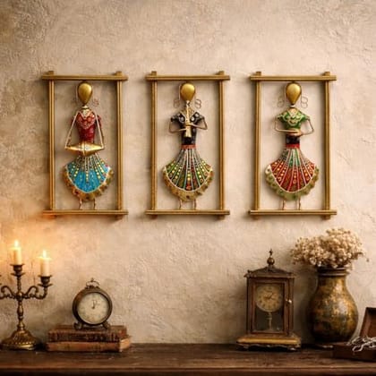 Metal Frame (12 x 6.5 Inch) | Home decoration Item for living room Wall Hangings Traditional Wall Decor for Living