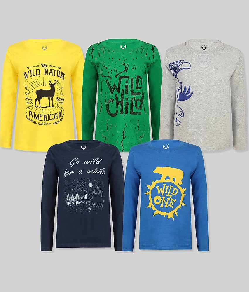 E1K Pack of 1 Boys Cotton T-Shirt ( Multicolor )