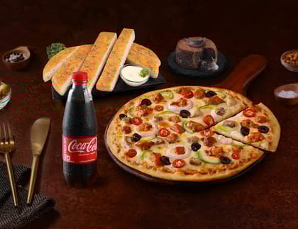 Any Large 10" Pizza + Any Garlic Breadsticks [FREE Coke & Choco Lava Cake]