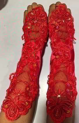 PinkChick Gloves -Red-one Size / Red