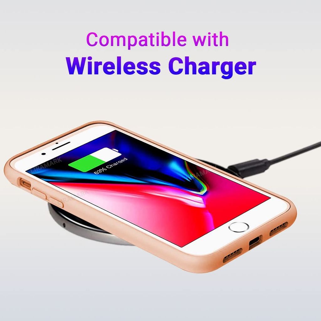 LIRAMARK Liquid Silicone Soft Back Cover Case for Apple iPhone 7 Plus / 8 Plus