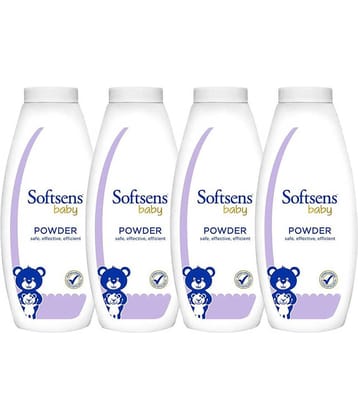 Softsens Baby Powder, Enriched with Patchouli, Clove leaf & Olive|Paraben free 200g, Pack of 4