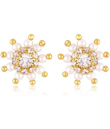VIVASTRI White Stud Earrings ( Pack of 1 )