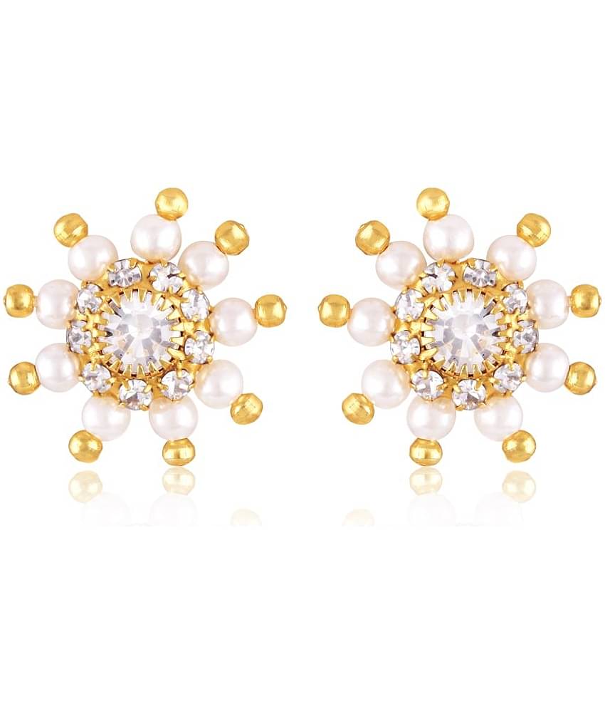 VIVASTRI White Stud Earrings ( Pack of 1 )