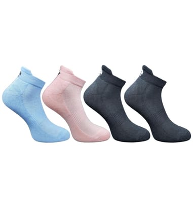 4_Pair Set Unisex Casual Cotton Printed Ankle Length Socks (Multicolor)-PID63507 4_Pair Set Unisex Casual Cotton Printed Ankle Length Socks (Multicolor)-PID63507
