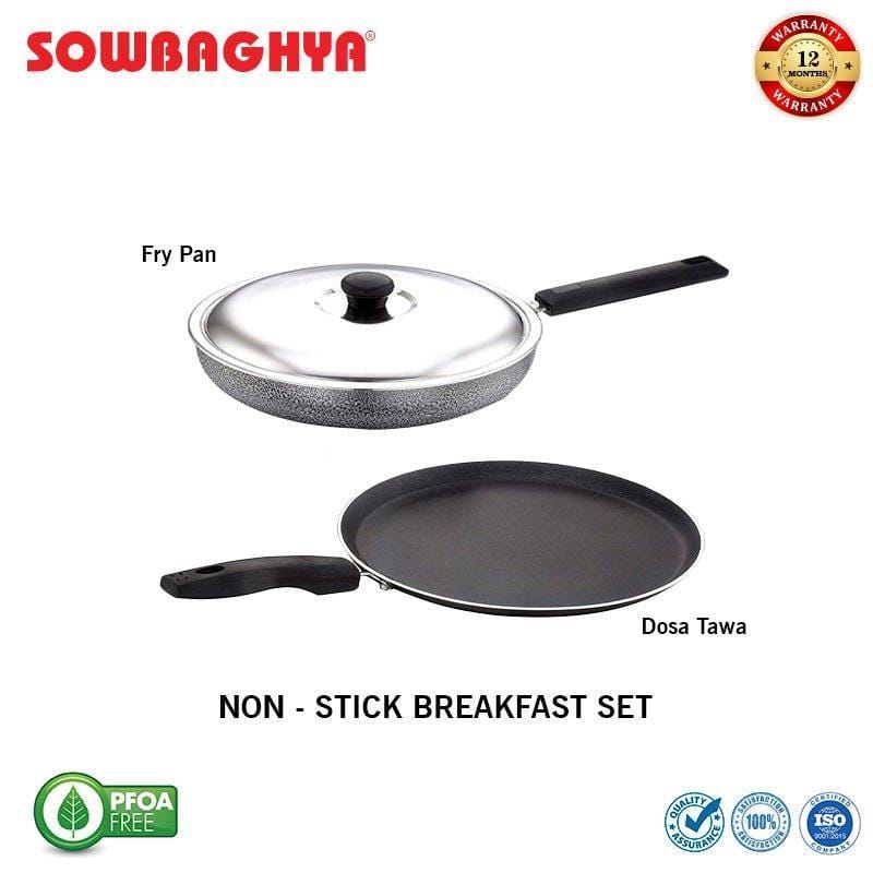 NS Breakfast Set (Dosa Tawa & Fry Pan with SS Lid)