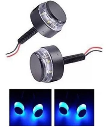 Bike Handle Bar Indicator fog light  / Bike Parts - Blue Light - Set of 2