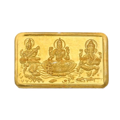 Sri Jagdamba Pearls 0.5 Gram 24Kt (999) Ganesh Saraswathi Lakshmi Gold Coin  by SRI JAGDAMBA PEARLS