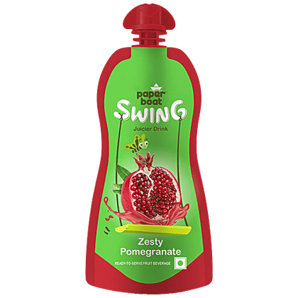Paperboat Swing Swing Juicer Drink - Zesty Pomegranate , Thick & Flavourful, Ready To Serve, 250 ml Pouch
