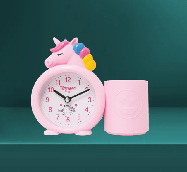 Unicorn Alarm Clock with Pen Holder | Kids Bedroom Clock & Return Gift Kiddospedia