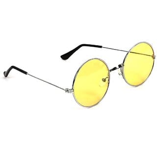 29K Unisex Round Yellow/Silver Frame Sunglasses (Pack of 1)