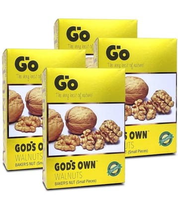 Go Walnut Baker's Nuts - Small Pieces for Bakery Creations, 1KG (250G X 4)