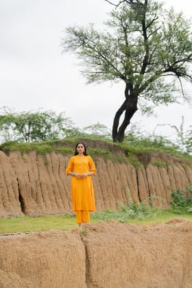 Turmeric Yellow Kurta Set-M