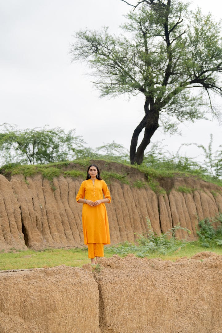 Turmeric Yellow Kurta Set-M
