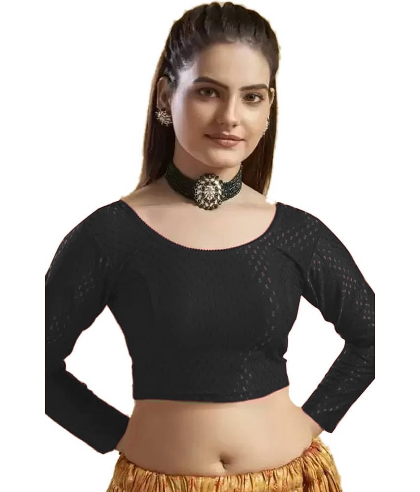 Laadli Black Readymade without Pad Cotton Blend Women's Blouse ( Pack of 1 )