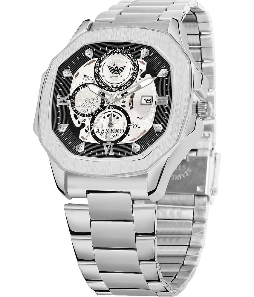 Abrexo Silver Stainless Steel Analog Men's Watch
