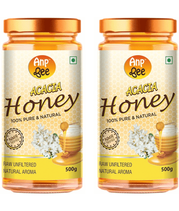 ANP BEE Honey Raw Acacia Honey 500 g Pack of 2