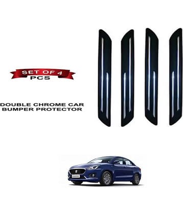 RONISH Rubber Car Bumper Protector Guard (Double Chrome) For Maruti Suzuki Swift Dzire