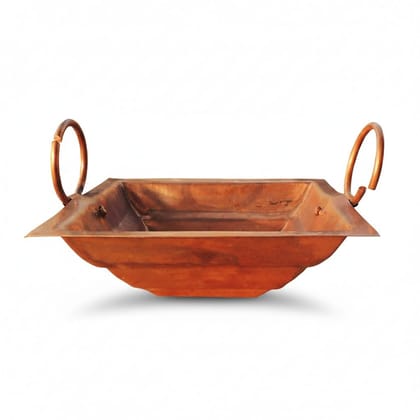 Pure Copper Hawan Kund for Puja | Traditional Yagya Kund, Length : 6 Inch (ZMAS294 D)
