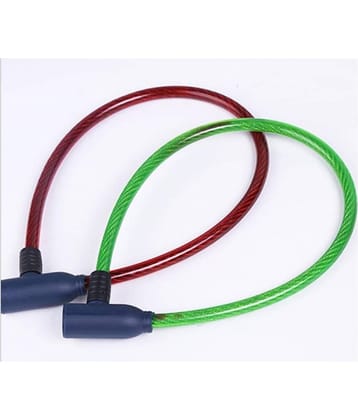 Villy™ Multicolour Cable Type Helmet Lock - Non-Resettable Number Lock