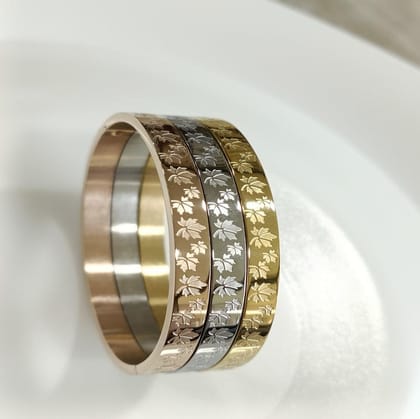 Set of Three Stainless Steel Unisex Kada- STKD 4132