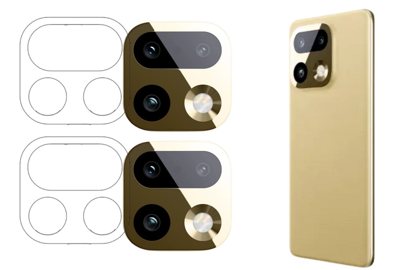 ISAAK Back Camera Lens Protector compatible for Realme 16 Pro Plus 5G (Pack of 2)