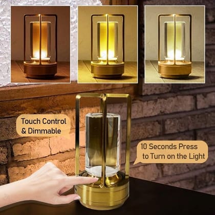 Rechargeable LED table lamp-Gold