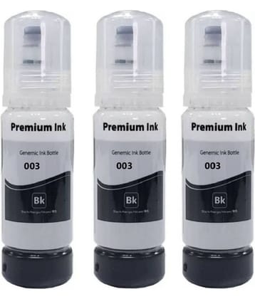 TEQUO 003 001 INK Black Pack of 3 Cartridge for L3110, L3100, L3101, L3115, L3116, L3150, L3151, L3152, L3156