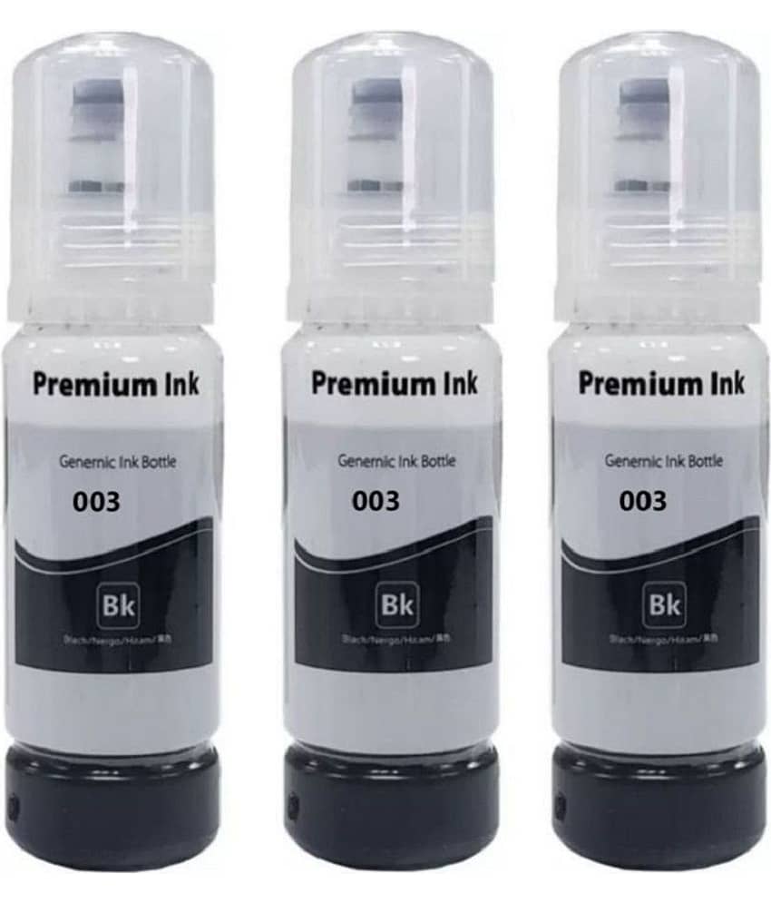TEQUO 003 001 INK Black Pack of 3 Cartridge for L3110, L3100, L3101, L3115, L3116, L3150, L3151, L3152, L3156