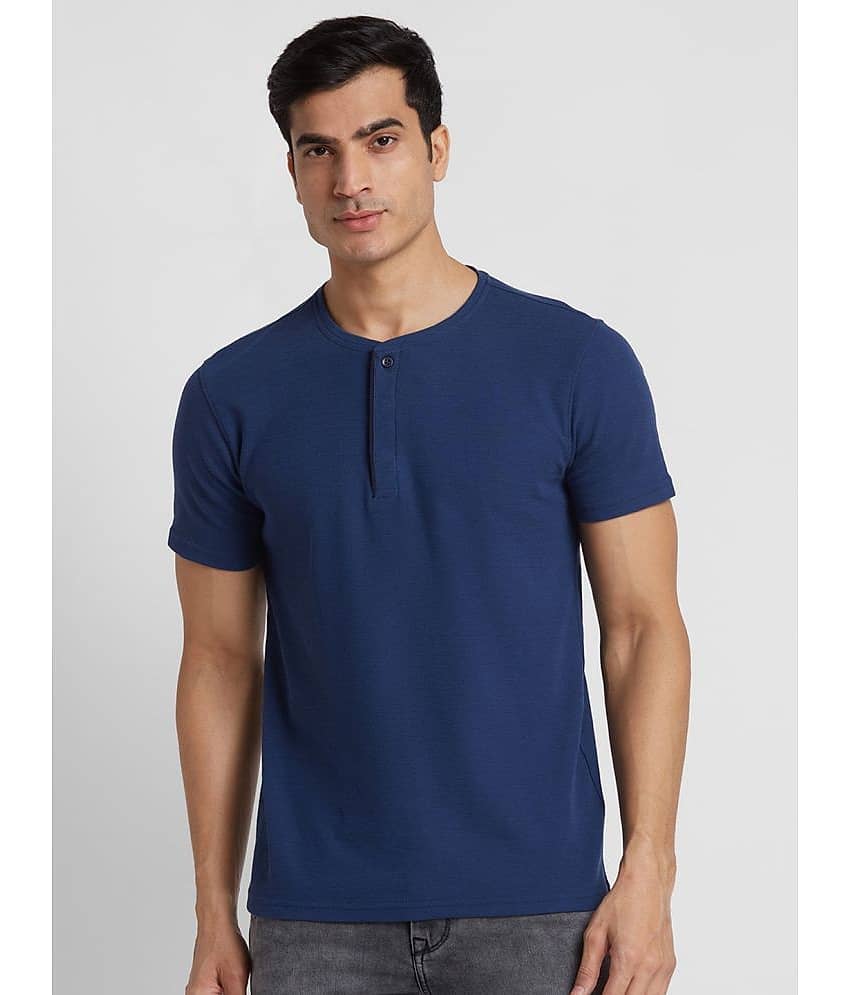Globus - Navy Blue 100% Cotton Regular Fit Men's T-Shirt ( Pack of 1 )