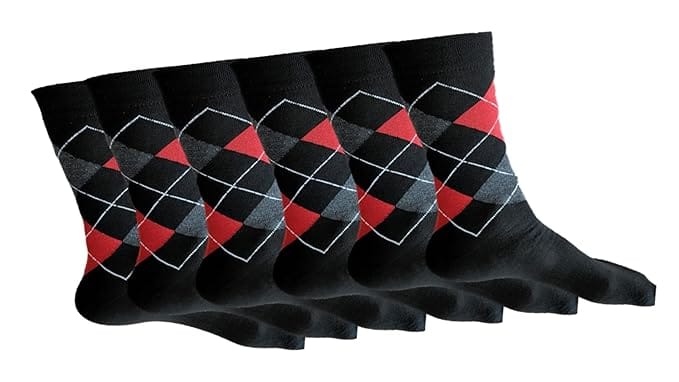 VOICI Men's Formal Socks Black, White Blue and Grey Color Free Size - Black & Grey
