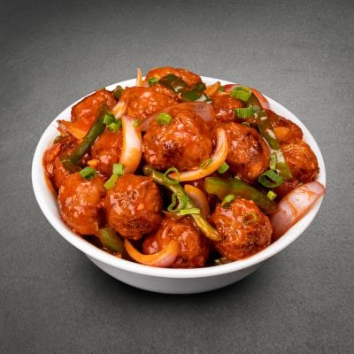 Veg Manchurian Balls In Choice Of Sauce - Full