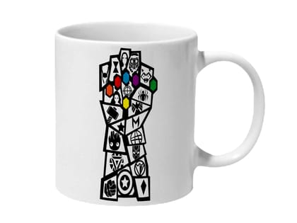 Multicolor Avengers Hero Infinity Stones Gauntlet Ceramic Mug
