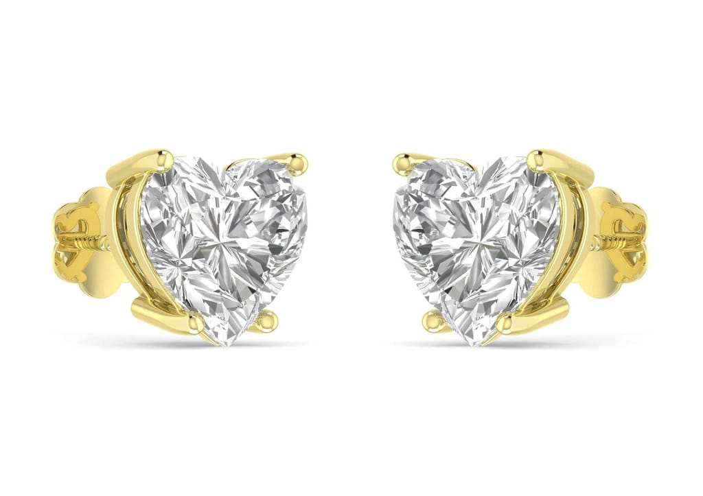 Heart Solitaire Studs