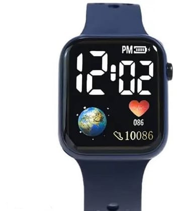 Cosmic Blue Silicon Digital Womens Watch