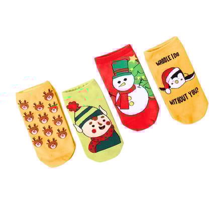 Thela Gaadi Frosty Forest Socks (Pack of 4 Pairs)