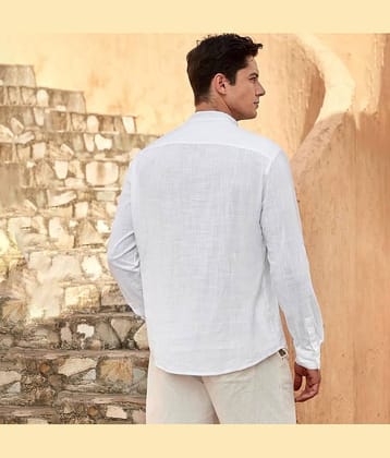 UNI VIBE White Cotton Men's Shirt Style Kurta ( Pack of 1 )