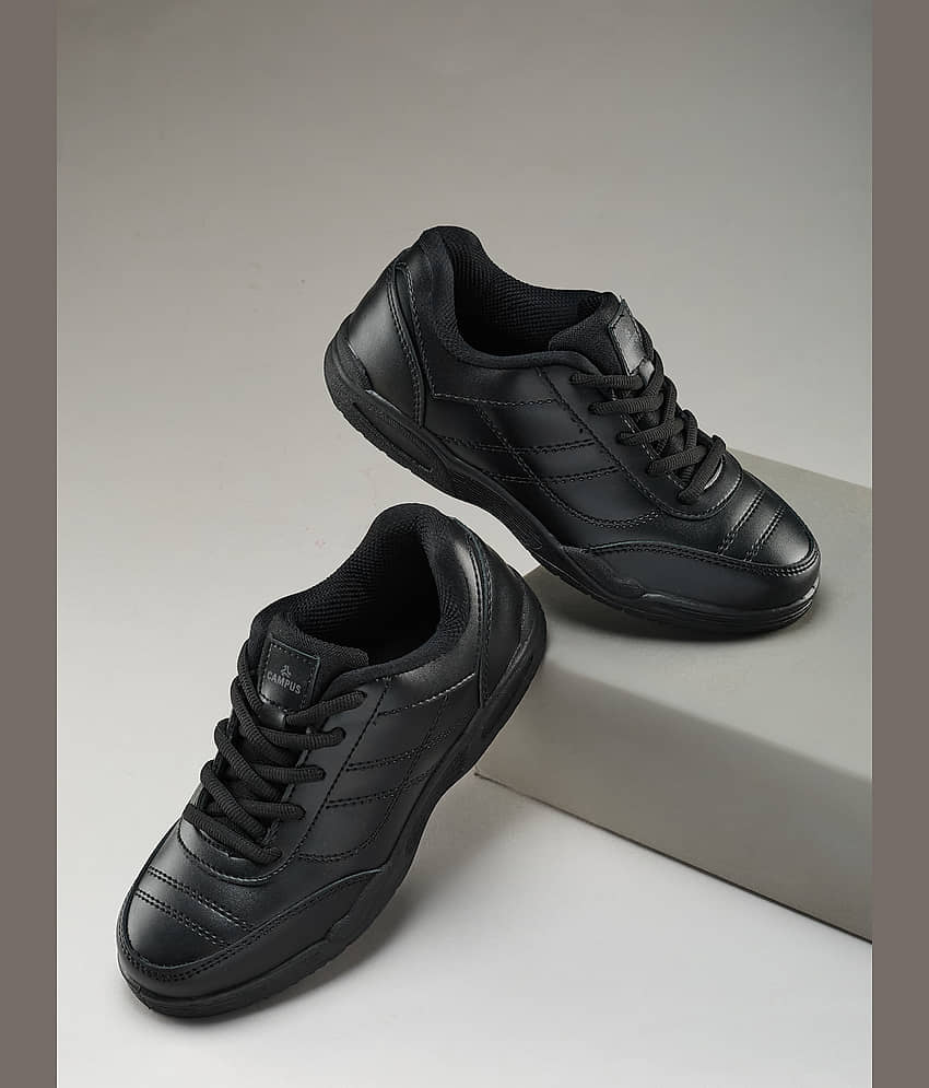 Campus CS-26101C Black Boy's School Shoes