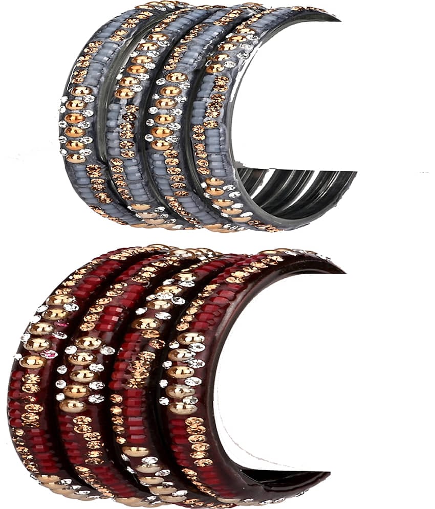 Somil Multicolor Bangle Set ( Pack of 8 )