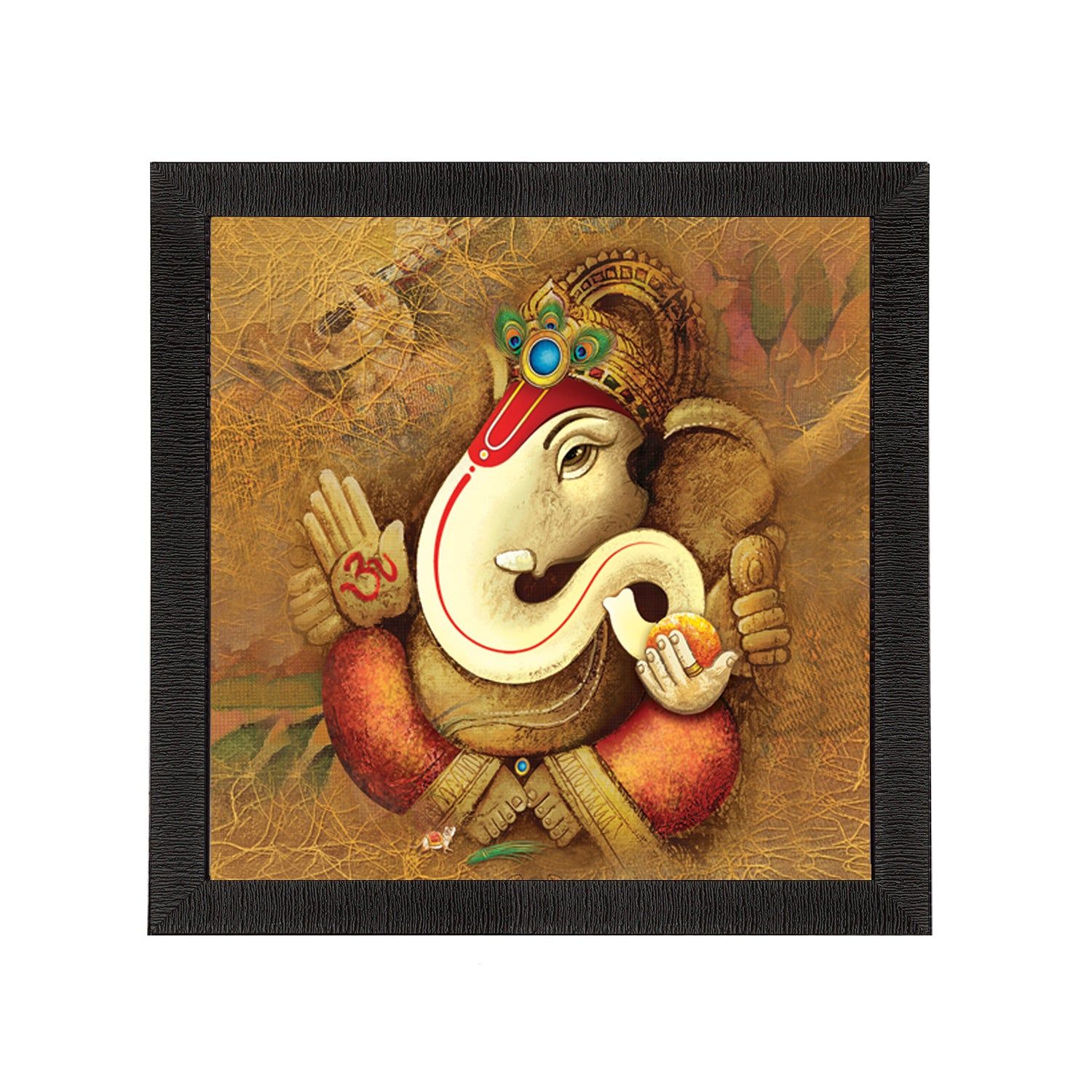 Lord Ganesha Satin Matt Texture UV Art Painting