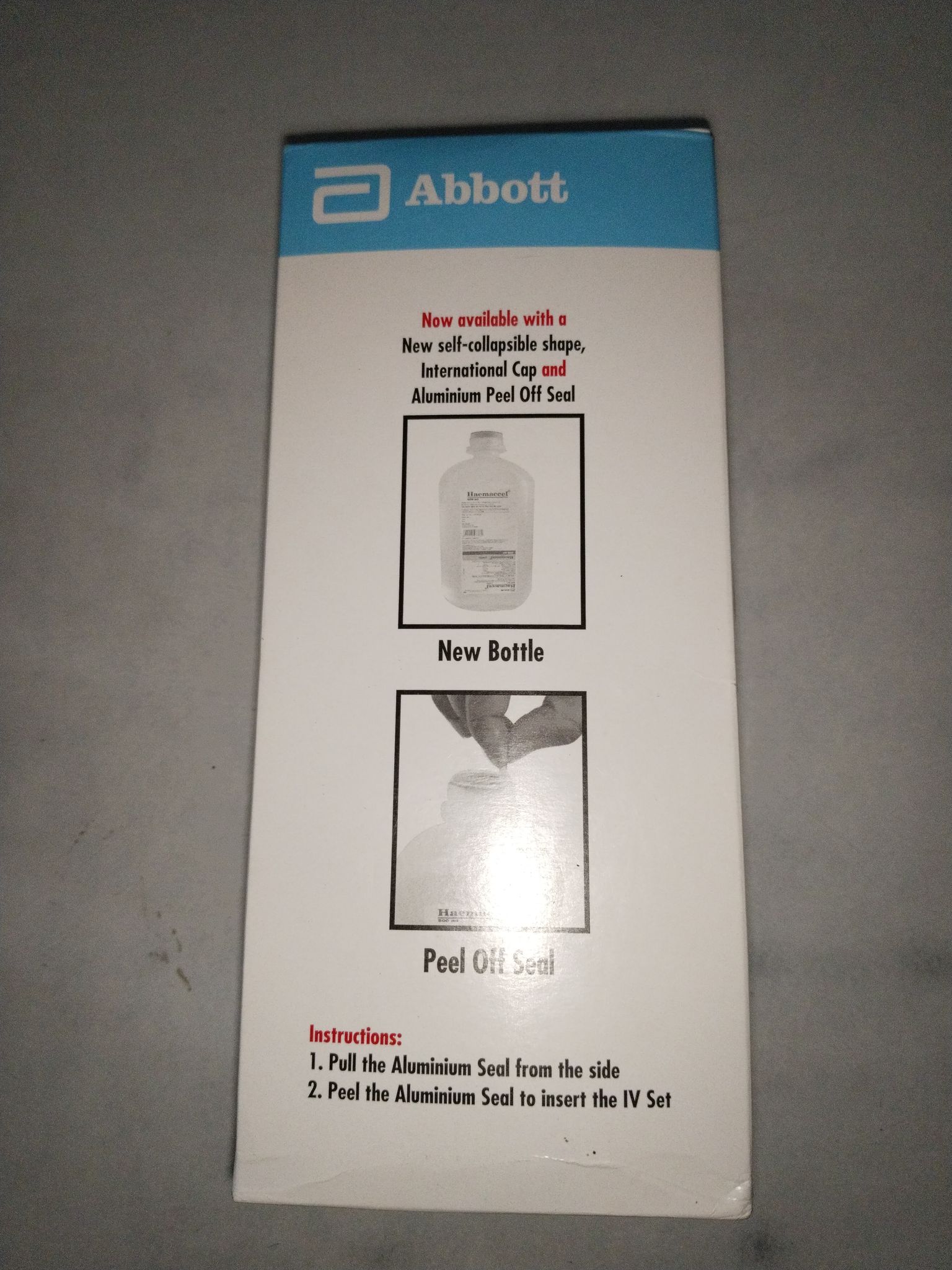 Abbot haemaccel liquid bottle 