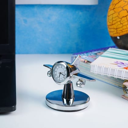 Rotating Airplane Paper Weight with Clock - A Unique Gift