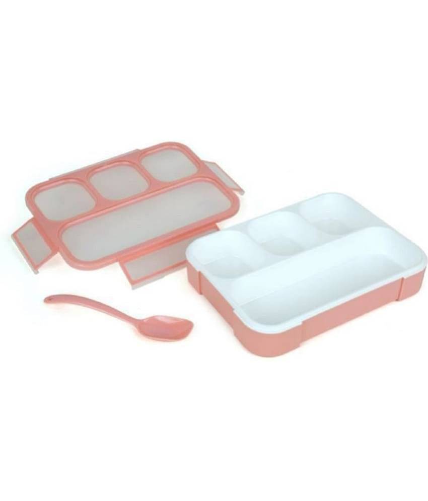 Analog kitchenware - Pink Plastic Lunch Box ( Pack of 1 )