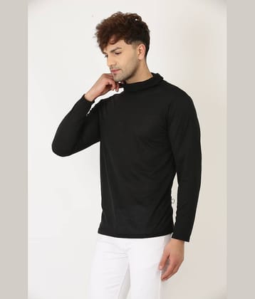 Leotude Pack of 1 Cotton Blend Regular Fit Men's T-Shirt ( Black )